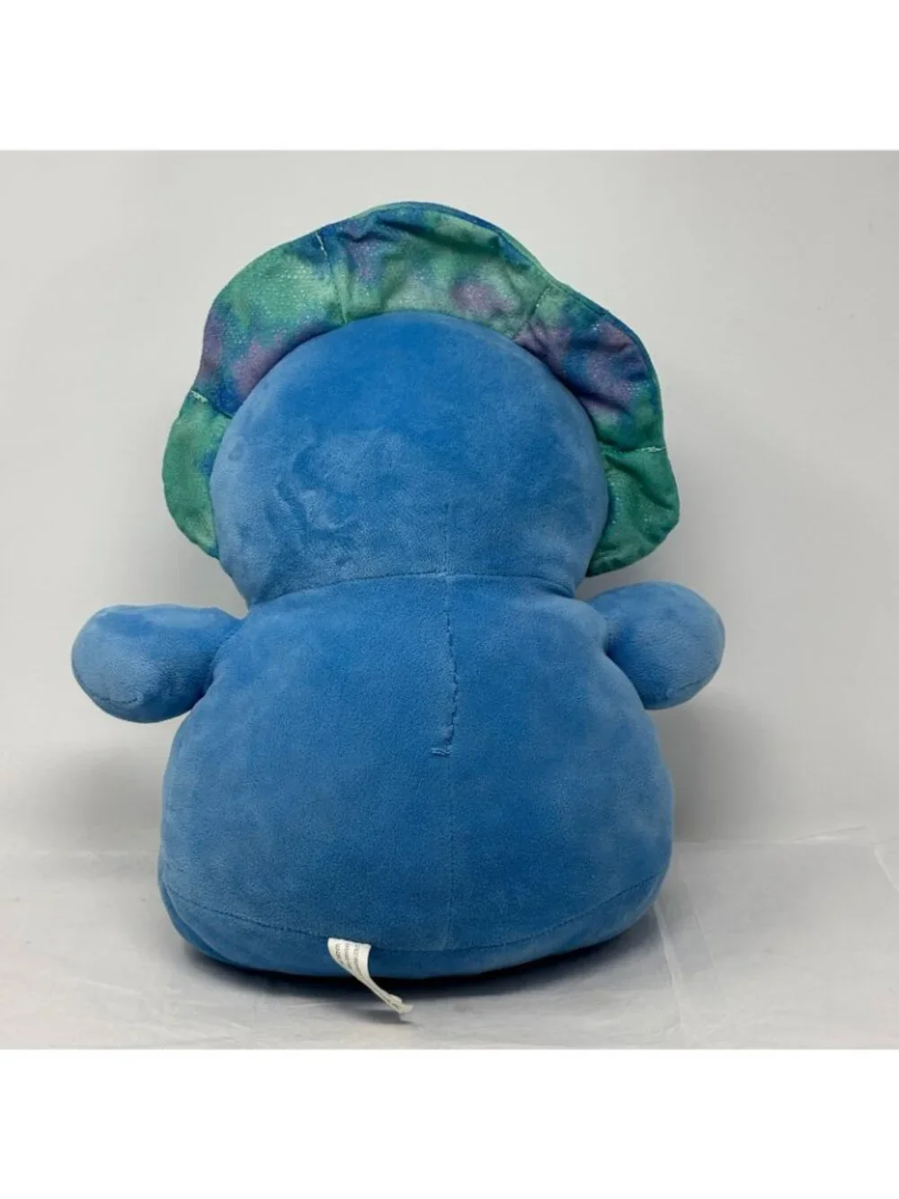 GREENBRIER Blue Triceratops Dinosaur Plush Green Sparkle